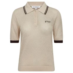 Co'couture strik - Lue Pointelle Polo bone