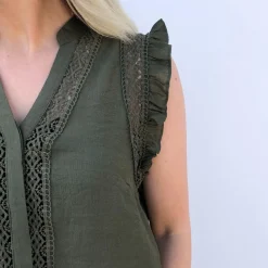 Co'couture top - Caryn Frill army