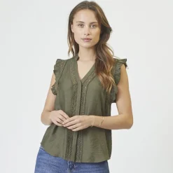 Co'couture top - Caryn Frill army