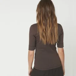 Co'couture t-shirt - Granny Embroidery mocca