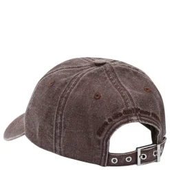Ganni cap - B3020105 Washed Cotton Canvas chocolate plum