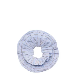 Ganni hårelastik - A6940 Stripe Cotton lavender lustre