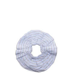 Ganni hårelastik - A6940 Stripe Cotton lavender lustre