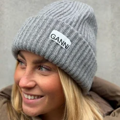 Ganni hue - A4429 Oversized Wool Rib paloma melange