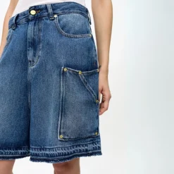 Ganni shorts - J1702 Light Denim mid blue vintage