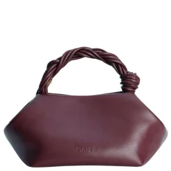 Ganni taske - A5313 Bou Bag burgundy
