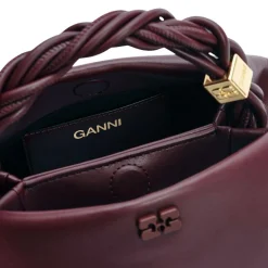 Ganni taske - A5313 Bou Bag burgundy