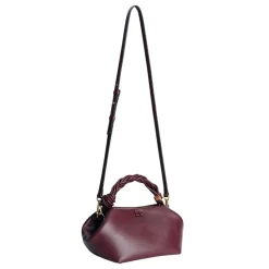 Ganni taske - A5313 Bou Bag burgundy