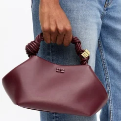Ganni taske - A5313 Bou Bag burgundy