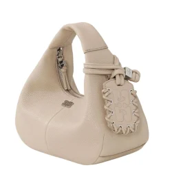 Ganni taske - A6978 Hobo Mini Grained white pepper