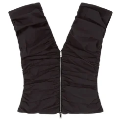 Ganni top - A1040071 Stretch Cotton Ruched