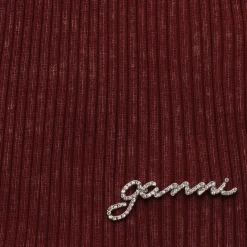 Ganni top - T4263 Heavy Rib Jersey port royale