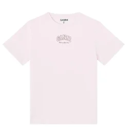 Ganni t-shirt - A1050057 Basic Cotton Jersey chalk pink