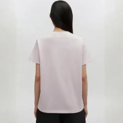 Ganni t-shirt - A1050057 Basic Cotton Jersey chalk pink
