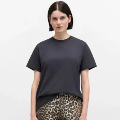 Ganni t-shirt - A1050057 Basic Cotton Jersey phantom