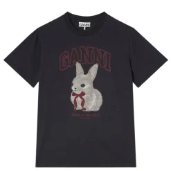 Ganni t-shirt - A1050061 Basic Cotton Jersey phantom