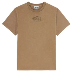Ganni t-shirt - A1050158 Effect coca mocha
