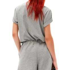 Ganni t-shirt - T3677 Relaxed O-neck paloma melange