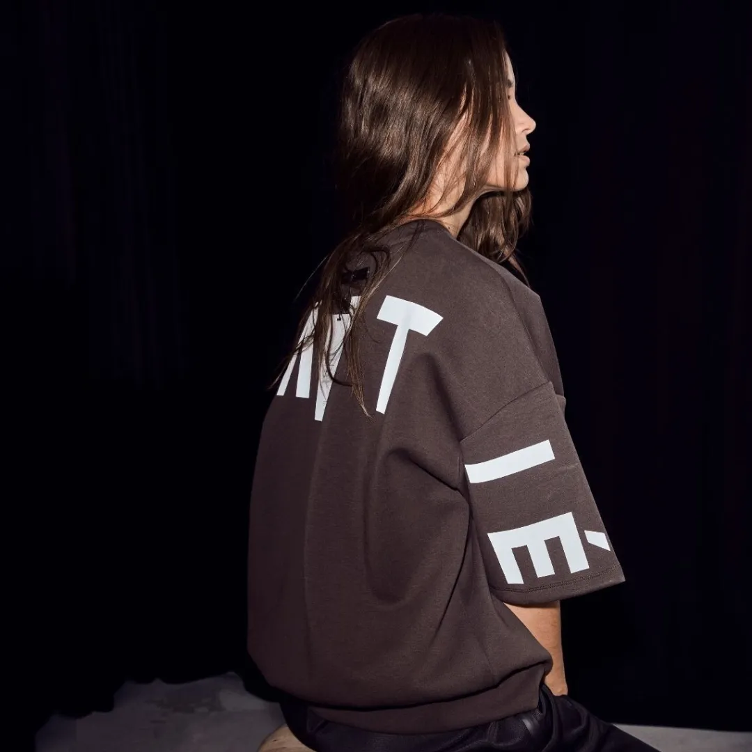 Haute L'amitié sweatshirt - Maxi Split SS Logo antracit