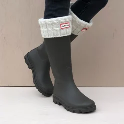 Hunter strømper - Stitch Cable Tall Boot hunter white