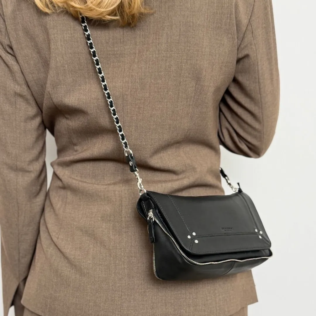 Jerome Dreyfuss taske - Bobi S agneau noir silver