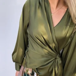 Karmamia Copenhagen bluse - Ines semi rich olive