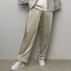 Karmamia Copenhagen bukser - Garcia antique white rich satin