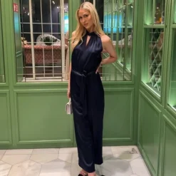 Karmamia Copenhagen buksedragt - Delia Jumpsuit semi rich ink blue