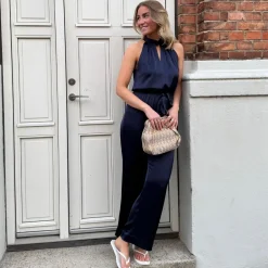 Karmamia Copenhagen buksedragt - Delia Jumpsuit semi rich ink blue