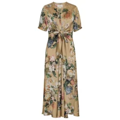 Karmamia Copenhagen kjole - Faye Maxi taupe bloom