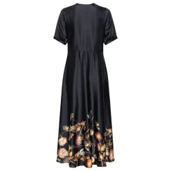 Karmamia Copenhagen kjole - Faye Maxi black blossom
