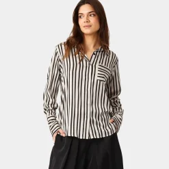 Karmamia Copenhagen skjorte - Mason black stripe
