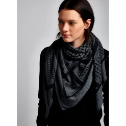 Lala Berlin tørklæde - Triangle Trinity Classic M lubecca/dark grey melange