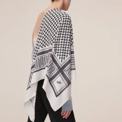 Lala Berlin tørklæde - Triangle Trinity Classic M alabastro/off white