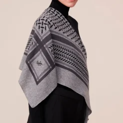 Lala Berlin tørklæde - Triangle Trinity Classic M city/middlegrey melange