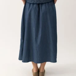 Lollys Laundry nederdel - Akane Maxi dark blue
