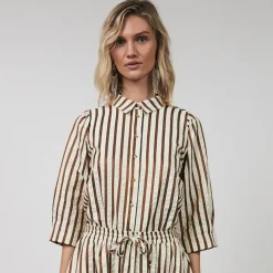 Lollys Laundry skjorte - Bono SS dark mokka