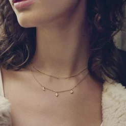 Maanesten halskæde - 2806A Lea guldbelagt