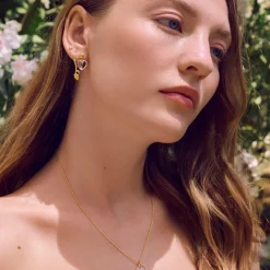 Maanesten halskæde - 2733A Leni guldbelagt