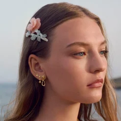 Maanesten øreringe - 9984A Andrina guldbelagt