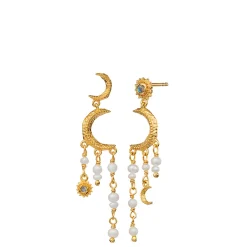 Maanesten øreringe - 9718A Astrea guldbelagt