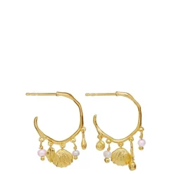 Maanesten øreringe - 9994A Eve guldbelagt