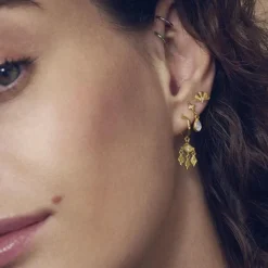 Maanesten øreringe - 10046A Fantine guldbelagt