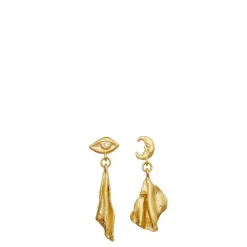 Maanesten øreringe - 10035A Filicia guldbelagt
