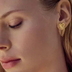 Maanesten øreringe - 10052A Giulietta guldbelagt