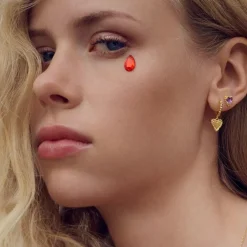 Maanesten øreringe - 10054A Rosalinde guldbelagt