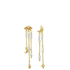 Maanesten øreringe - 10027A Sonata guldbelagt