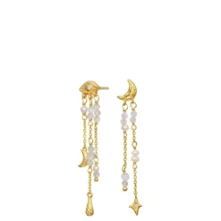 Maanesten øreringe - 10027A Sonata guldbelagt