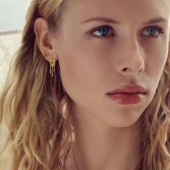 Maanesten øreringe - 10053A Trista guldbelagt