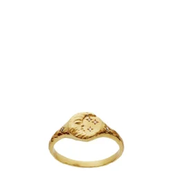 Maanesten ring - Magdalena guldbelagt